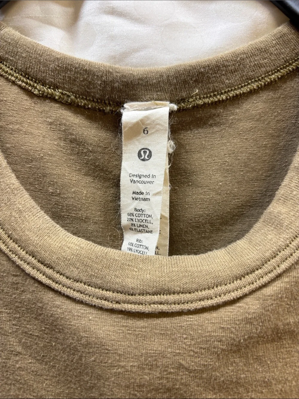 Lululemon Classic-Fit Cotton-Blend Tank Top in Artifact - size 6